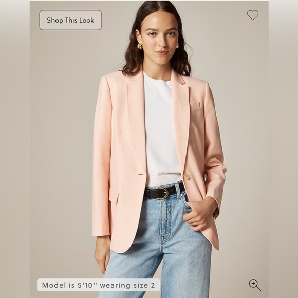 J.Crew Arden blazer in luster canvas peach petal size 4 NEW WITH TAGS